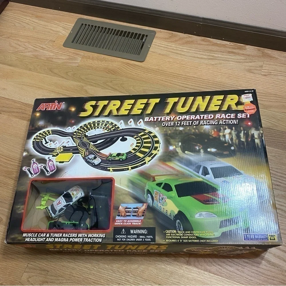 Vintage Artin Slot Cars Street Tuner Race Track W/ 2 Cars N2O